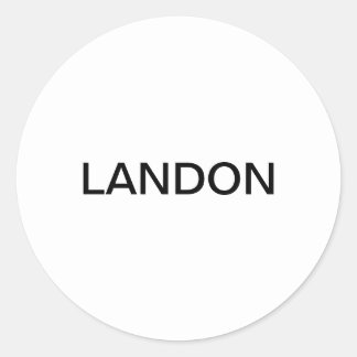 Customisable Text | Bold Modern Black & White Classic Round Sticker