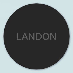 Customisable Text   Bold Modern Black & White Classic Round Sticker