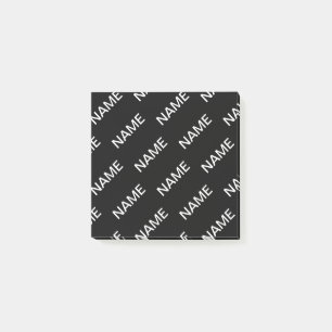 Customisable Text Bold Modern Black & White Post-it Notes