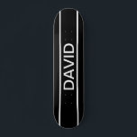 Customisable Text | Bold Modern Black & White Skateboard<br><div class="desc">Bold contemporary look.</div>