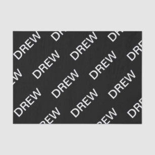 Customisable Text Bold Modern Black & White Tissue Paper