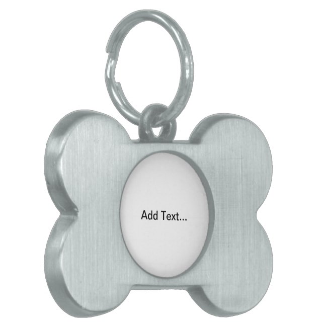 Customisable Text, Bone Shaped Pet Tag (Front Left)