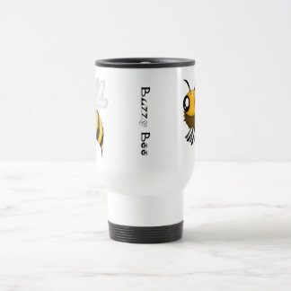 Customisable Text Cartoon Yellow Bee Drinkware Travel Mug