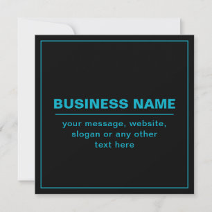 Customisable Text for Business Etc. Editable Black Card
