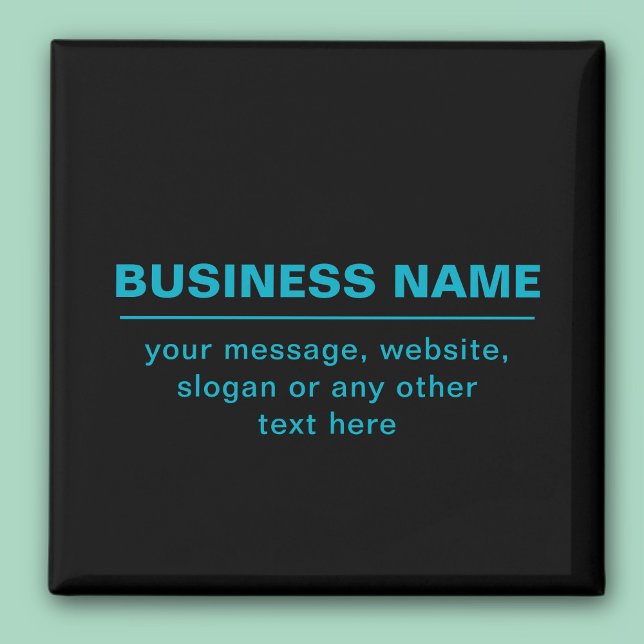 Customisable Text for Business Etc. Editable Black Magnet (Creator Uploaded)