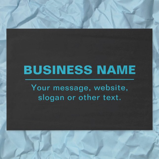 Customisable Text for Business Etc. Editable Black Tissue Paper (Creator Uploaded)