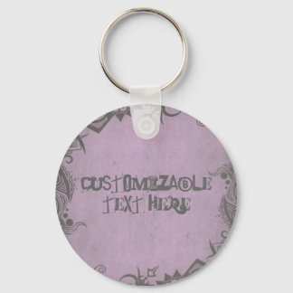 Customisable Text Grunge style Keychain