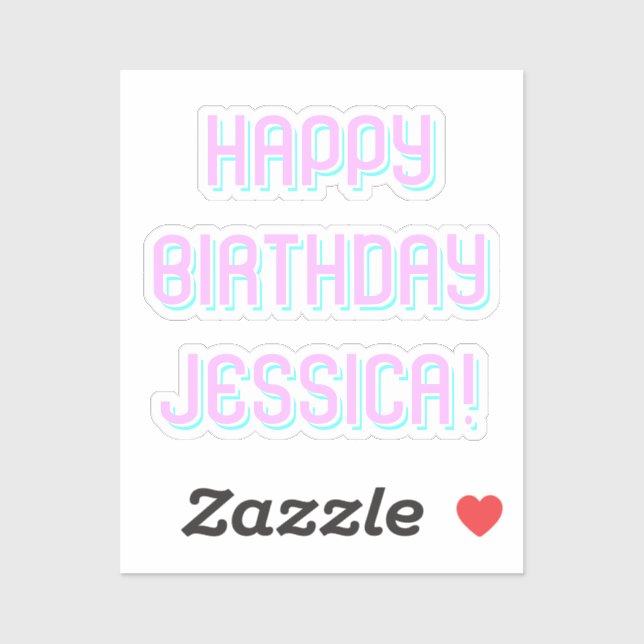 Customisable Text Happy Birthday to Any Name (Sheet)
