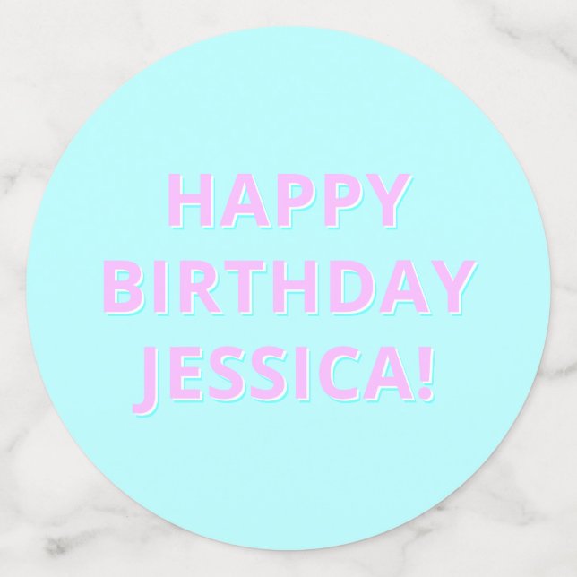 Customisable Text Happy Birthday to Any Name Confetti (Large Back)