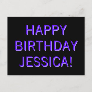Customisable Text Happy Birthday to Any Name Postcard