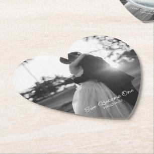 Customisable Text Heart-Shaped Coaster