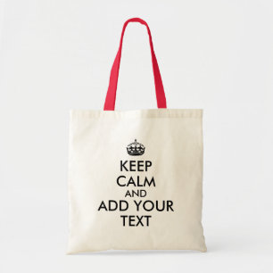Customisable Text Keep Calm Shopping Bags Template