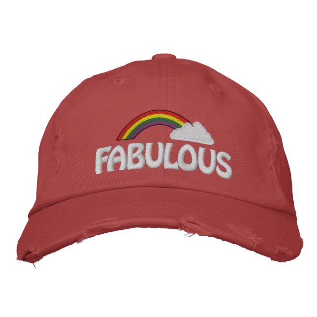 Customisable Text Rainbow Cap (Front)