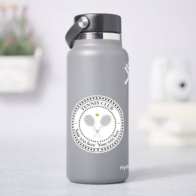 Customisable Text Tennis Club  (HydroFlask)