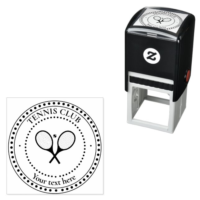 Customisable Text Tennis Club   Self-inking Stamp (In Situ)