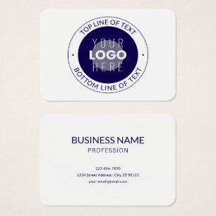 Customisable Text & Your Logo   Dark Blue Purple