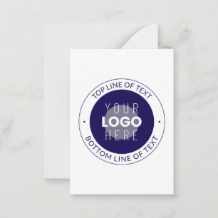 Customisable Text & Your Logo   Dark Blue Purple Card