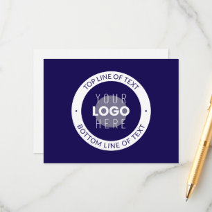 Customisable Text & Your Logo Dark Blue Purple Enclosure Card