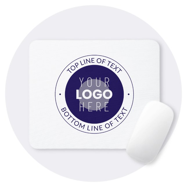 Customisable Text & Your Logo | Dark Blue Purple Mouse Mat (Creator Uploaded)