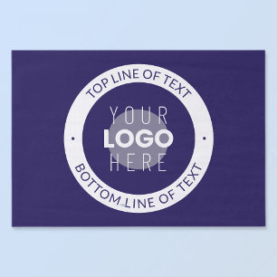 Customisable Text & Your Logo   Dark Blue Purple Tissue Paper