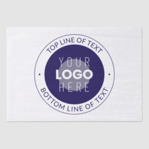 Customisable Text & Your Logo Dark Blue Purple Tissue Paper