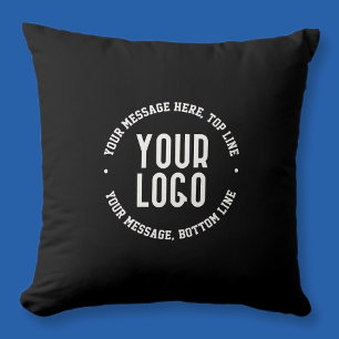 Customisable Text & Your Uploaded Logo or Image   Cushion