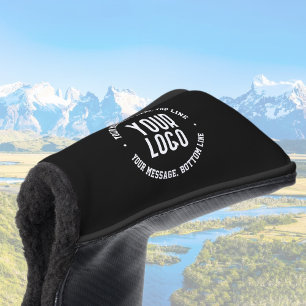 Customisable Text & Your Uploaded Logo or Image Golf Head Cover