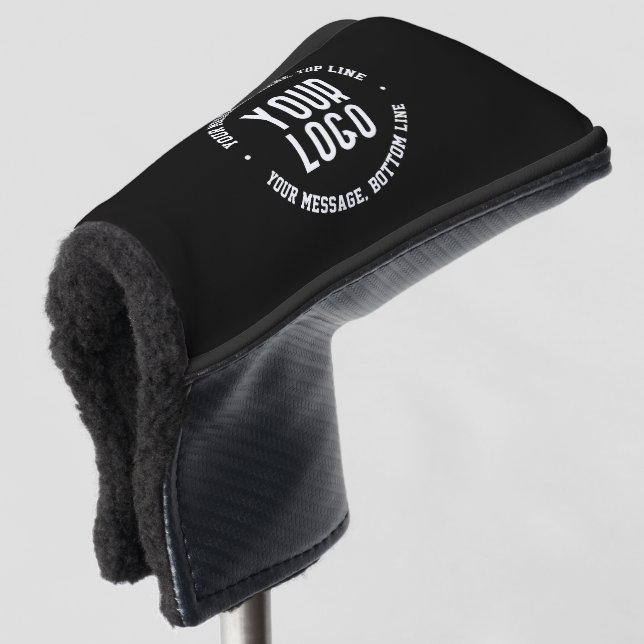 Customisable Text & Your Uploaded Logo or Image   Golf Head Cover (3/4 Front)