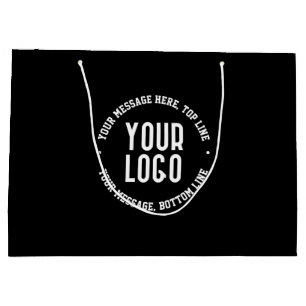 Customisable Text & Your Uploaded Logo or Image Large Gift Bag