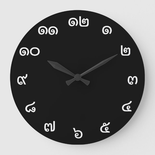 Customisable Thai Numbers Wall Clock  (Front)