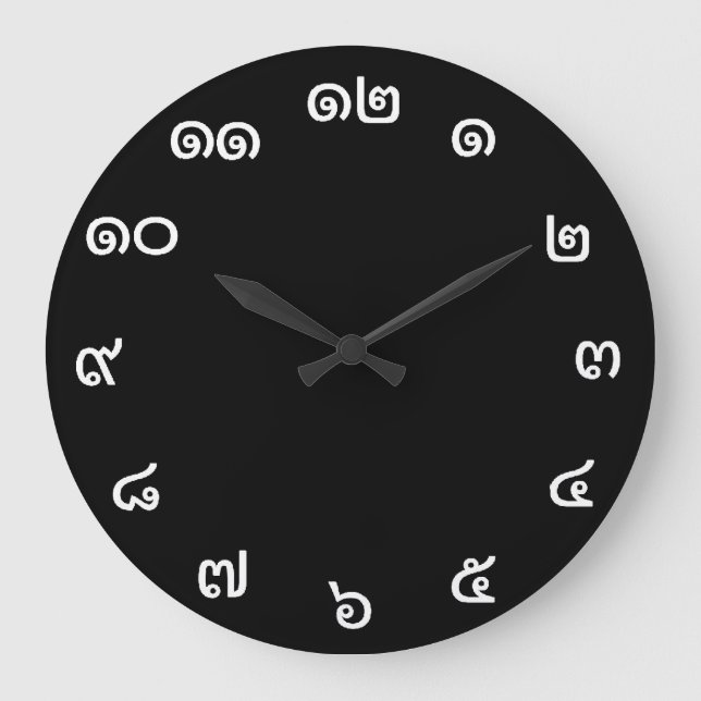 Customisable Thai Numbers Wall Clock (Front)
