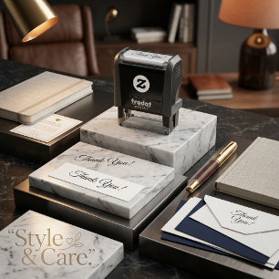 Customisable Thank You 1.4" x 0.4" Self Inking Self-inking Stamp