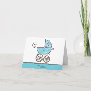 Customisable Thank you - Baby Boy Card