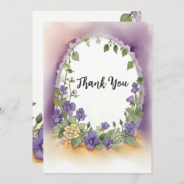 Customisable Thank You Card (Front/Back)