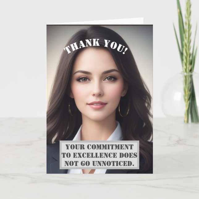 Customisable Thank You Card For Employees (Front)