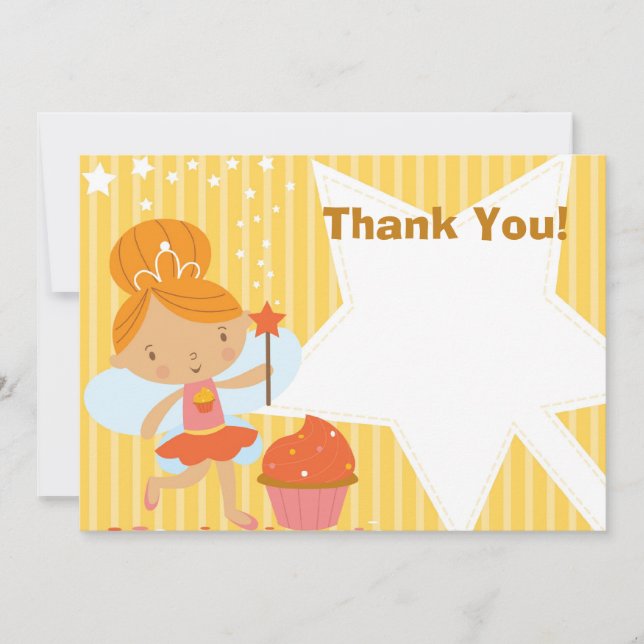 Customisable Thank You - Fairy Princess Cupcake (Front)