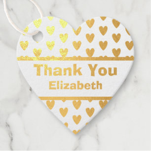 Customisable thank you favour tags