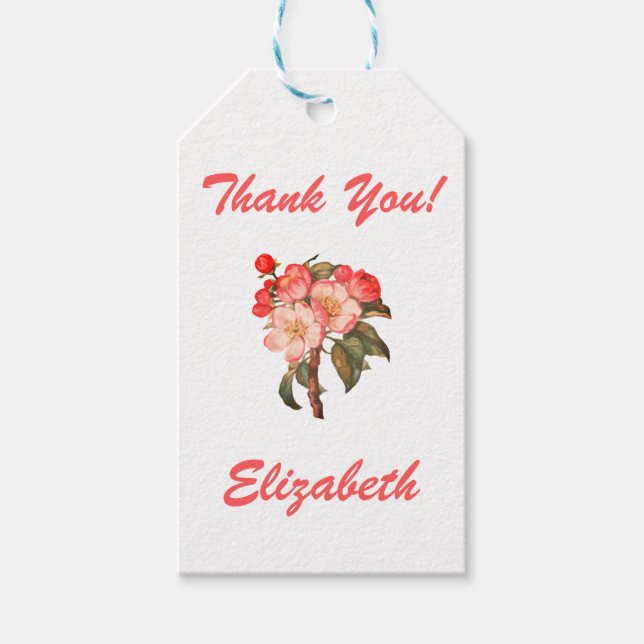 Customisable Thank You Gift Tags (Front)