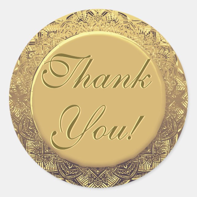 Customisable Thank You Gold Seal (Front)