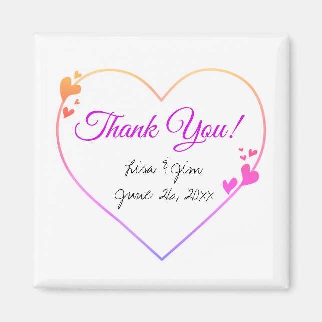 Customisable Thank you Magnets (Front)
