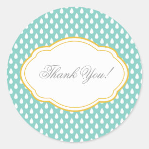 Customisable Thank You Sticker for Shower