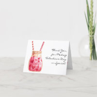 Customisable, Thank You Valentine's Day Note Card