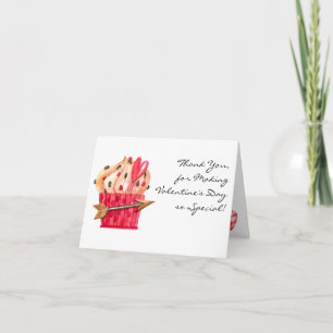 Customisable, Thank You Valentine's Day Note Card