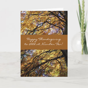 Customisable Thanksgiving Card - Autumn Foliage