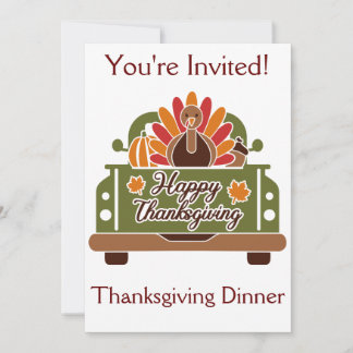 Customisable Thanksgiving Dinner Invitation