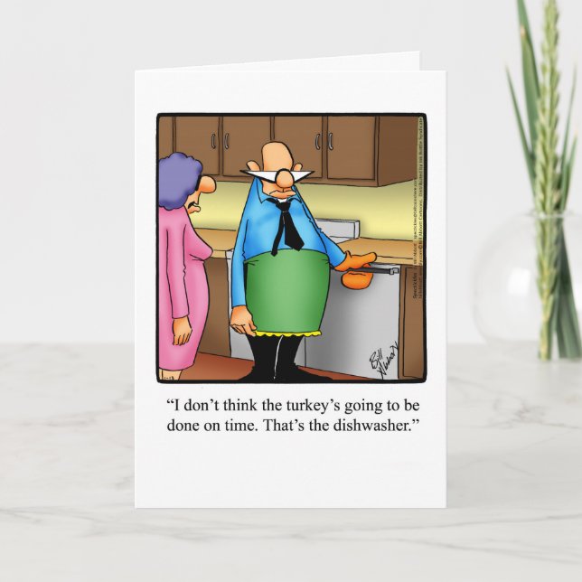 Customisable Thanksgiving Humour Greeting Card (Front)
