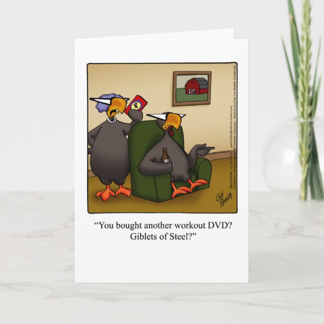 Customisable Thanksgiving Humour Greeting Card (Front)