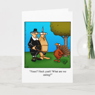 Customisable Thanksgiving Humour Greeting Card