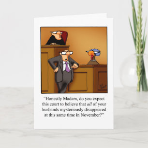 Customisable Thanksgiving Humour Greeting Card