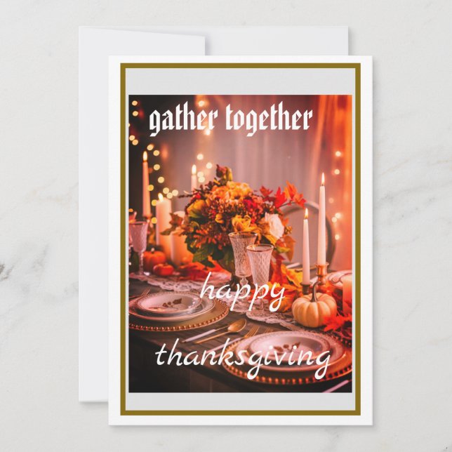 Customisable Thanksgiving Invitation Card (Front)